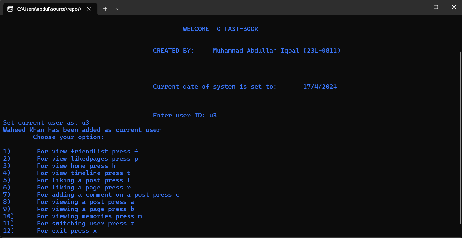 FASTBOOK Console App